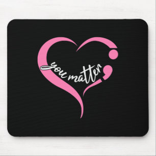 Jugendfragen Semicolon Psychische Gesundheit und S Mousepad
