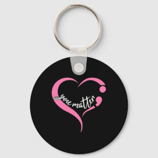 Jugendfragen Semicolon Psychische Gesundheit und S Schlüsselanhänger