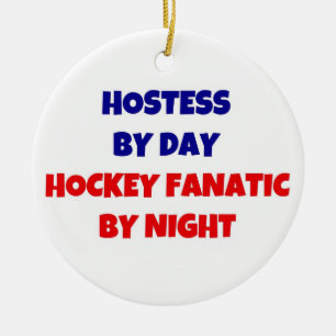Jugendherberge am Day Hockey Fanatic by Night Keramikornament
