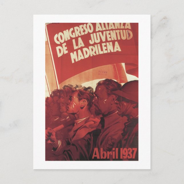 Jugendkongress Madrid-Propaganda-Poster Postkarte (Vorderseite)