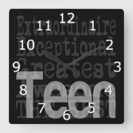 Jugendlich Extraordinaire Quadratische Wanduhr