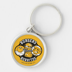 Jugendlich Titanen gehen!   Burger gegen Burritos Schlüsselanhänger