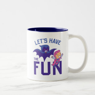 Jugendlich Titanen gehen!   Starfire u. Rabe Zweifarbige Tasse