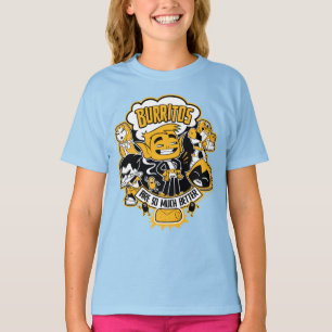Jugendlich Titanen gehen!   Tier-Junge "Burritos T-Shirt
