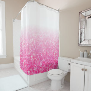 Jugendlich Tween-Mädchen-funkelnd rosa Glitzer Duschvorhang
