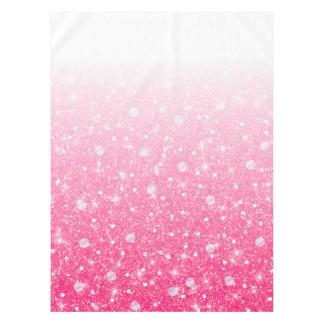 Jugendlich Tween-Mädchen-funkelnd rosa Glitzer Tischdecke (Vorderseite)
