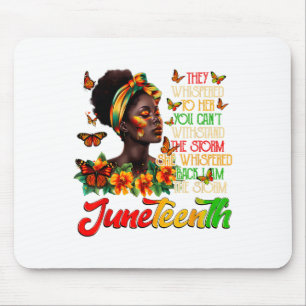 Jugendliche Afro American Black Women Black Mousepad