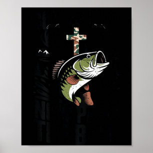 Jugendliche christliche Fischer Tarnung Got Faith  Poster