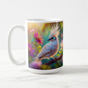Jugendliche Crested Blush Feder Taube Fantasy Voge Kaffeetasse