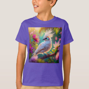Jugendliche Crested Blush Feder Taube Fantasy Voge T-Shirt