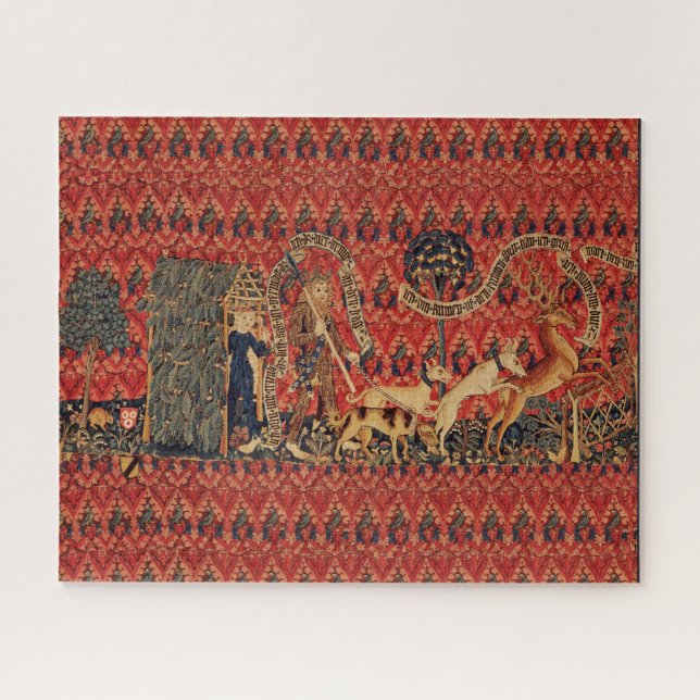 JUGENDLICHE, DIE JUGENDJAHRE HABEN, Tiere, Rote Fl Puzzle (Horizontal)