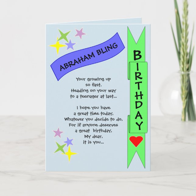 Jugendliche Geburtstagskarte Karte (Vorderseite)