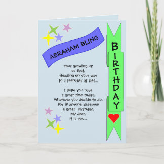 Jugendliche Geburtstagskarte Karte