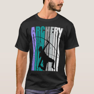 Jugendliche Retro Bogenschießen Geburtstagsfarben T-Shirt