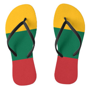 Jugendliche Slim-Straps mit Flagge Litauens Flip Flops