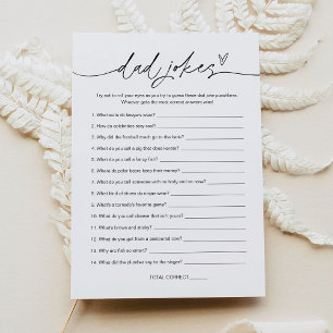 JUGENDLICHE Vater Jokes Baby Showspielkarte Einladung