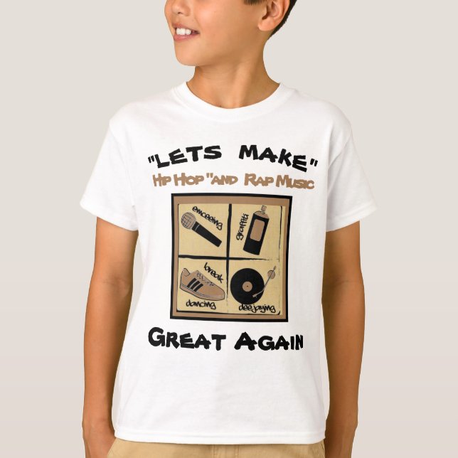 Jugendliche Vier Elemente des Jugendhip Hop-T - Sh T-Shirt (Vorderseite)