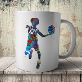 Jugendlicher Basketballspieler Kaffeetasse