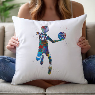 Jugendlicher Basketballspieler Kissen