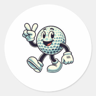 Jugendlicher Golfer Jungen Golf Lustig Runder Aufkleber