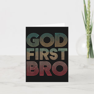 Jugendlicher Junge Gott zuerst Bro Lustiger Christ Karte