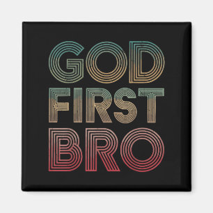 Jugendlicher Junge Gott zuerst Bro Lustiger Christ Magnet