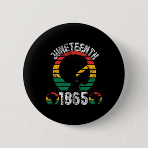 Jugendlicher mein Unabhängigkeitstag Schwarze Frau Button