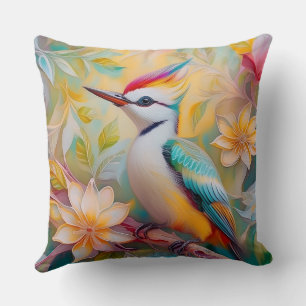 Jugendlicher Regenbogen-Specht-Fantasie-Vogel Kissen