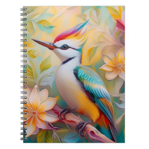 Jugendlicher Regenbogen-Specht-Fantasie-Vogel Notizblock