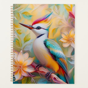 Jugendlicher Regenbogen-Specht-Fantasie-Vogel Planer