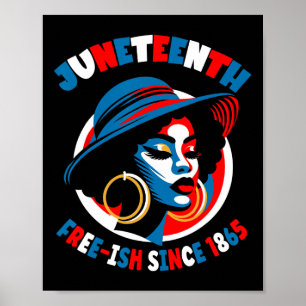 Jugendlicher Schwarze Freiheit Tag 1865 Rot Weiß Poster