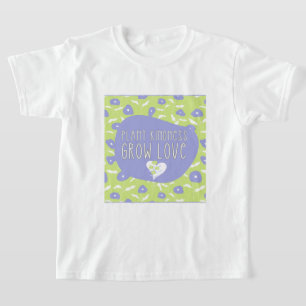 Jugendlicher-T - Shirt mit blauer und grüner Blüte