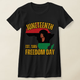 Jugendlicher Tag der Freiheit Afro Girl Africa T-Shirt