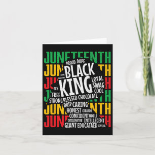 Jugendlicher Tag Proud Black King Afro Afric Karte