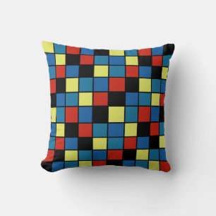 Jugendlicher Trend Bunte Fliesen Kleiner Druck Kissen