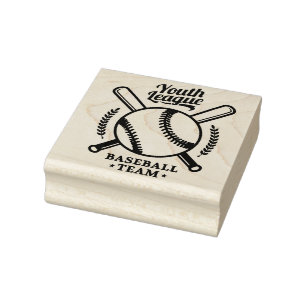 Jugendliga-Baseballteam Gummistempel