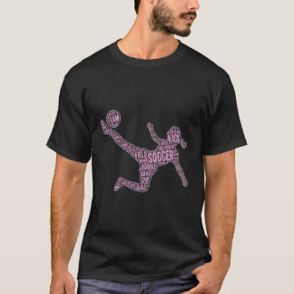 Jugendmädchen und weibliche Spieler im Bereich Fuß T-Shirt