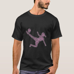 Jugendmädchen und weibliche Spieler im Bereich Fuß T-Shirt