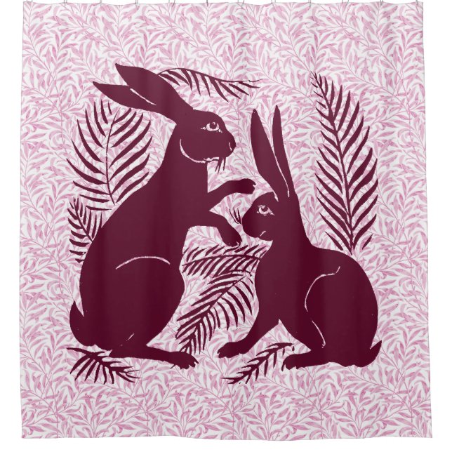 Jugendparadies Rabbits De Morgan und Morris Duschvorhang (Vorderseite)