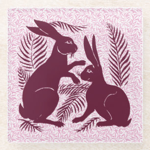 Jugendparadies Rabbits De Morgan und Morris Glasuntersetzer
