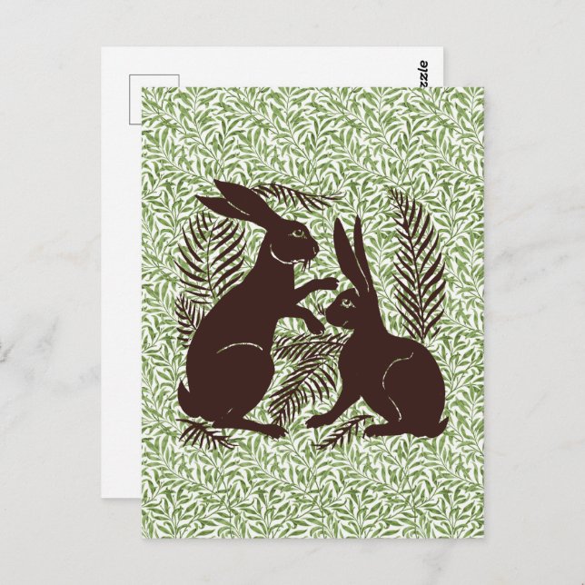 Jugendparadies Rabbits De Morgan und Morris Postkarte (Vorne/Hinten)