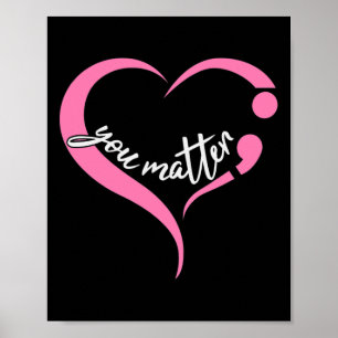 Jugendproblem Semicolon Psychische Gesundheit und  Poster