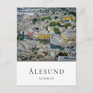 Jugendstadt Alesund in Norwegen Postkarte