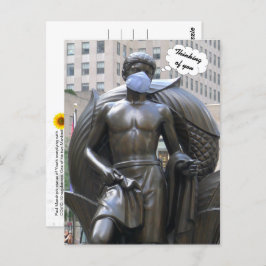 Jugendstatue, Denken an dich - V Postkarte