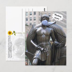 Jugendstatue, Denken an dich - V Postkarte