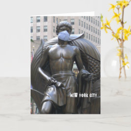 Jugendstatue mit Gesichtsmaske - NYC-Karte Karte