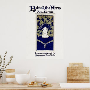 Jugendstil 1890er Hinter dem Arras Vintage Poster