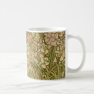 Jugendstil Alfonse Mucha Blütensträusse Nelken Blu Kaffeetasse