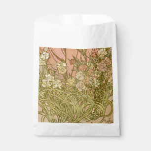 Jugendstil Alfonse Mucha Florale Nelkenblüten Geschenktütchen