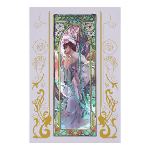 Jugendstil Alphonse Mucha Abendliche Kontemplation Fotodruck
